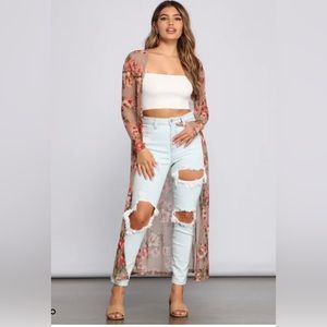 Floral Mesh Duster